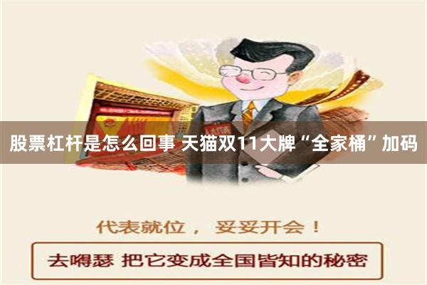 股票杠杆是怎么回事 天猫双11大牌“全家桶”加码