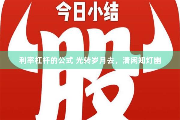 利率杠杆的公式 光转岁月去，清闲知灯幽