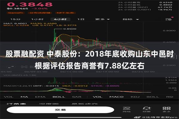 股票融配资 中泰股份：2018年底收购山东中邑时根据评估报告商誉有7.88亿左右